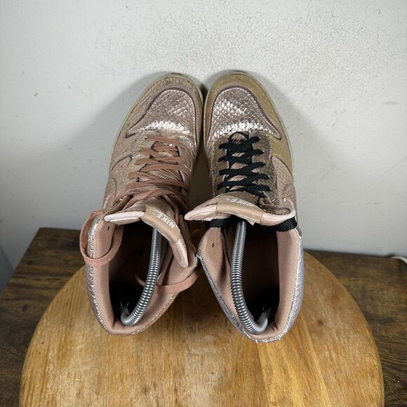 Nike Dunk Sky Hi Shoes Womens Size 8.5 Pink Metallic Snakeskin Wedge 644411-900 - Picture 6 of 8
